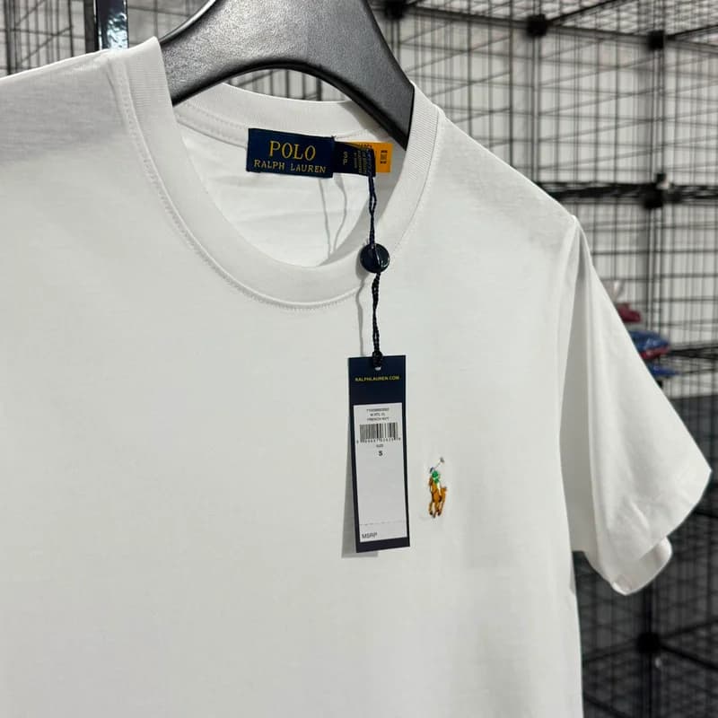 Camiseta Basica Ralph Lauren Colorido cor Branca — imagem 1 de 1