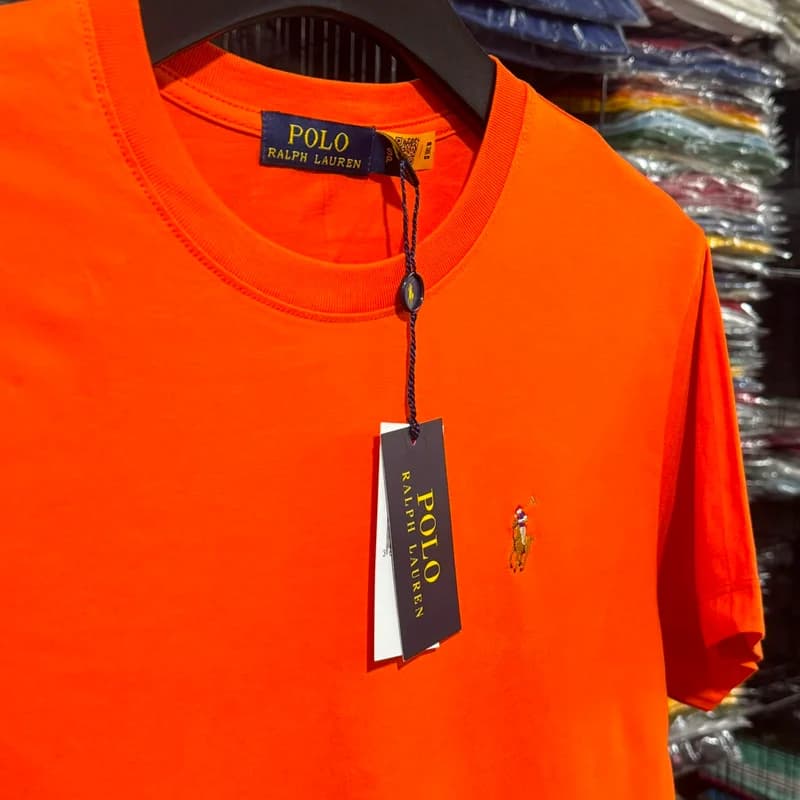 Camiseta Basica Ralph Lauren Colorido cor Laranja — imagem 1 de 1