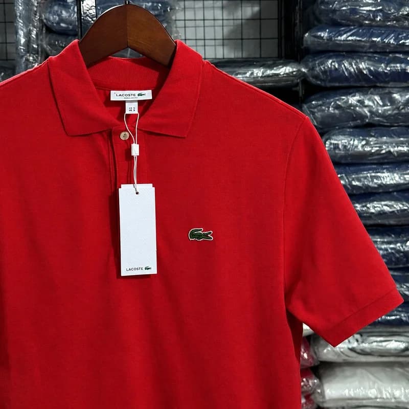 Polo Basica Lacoste cor Vermelho